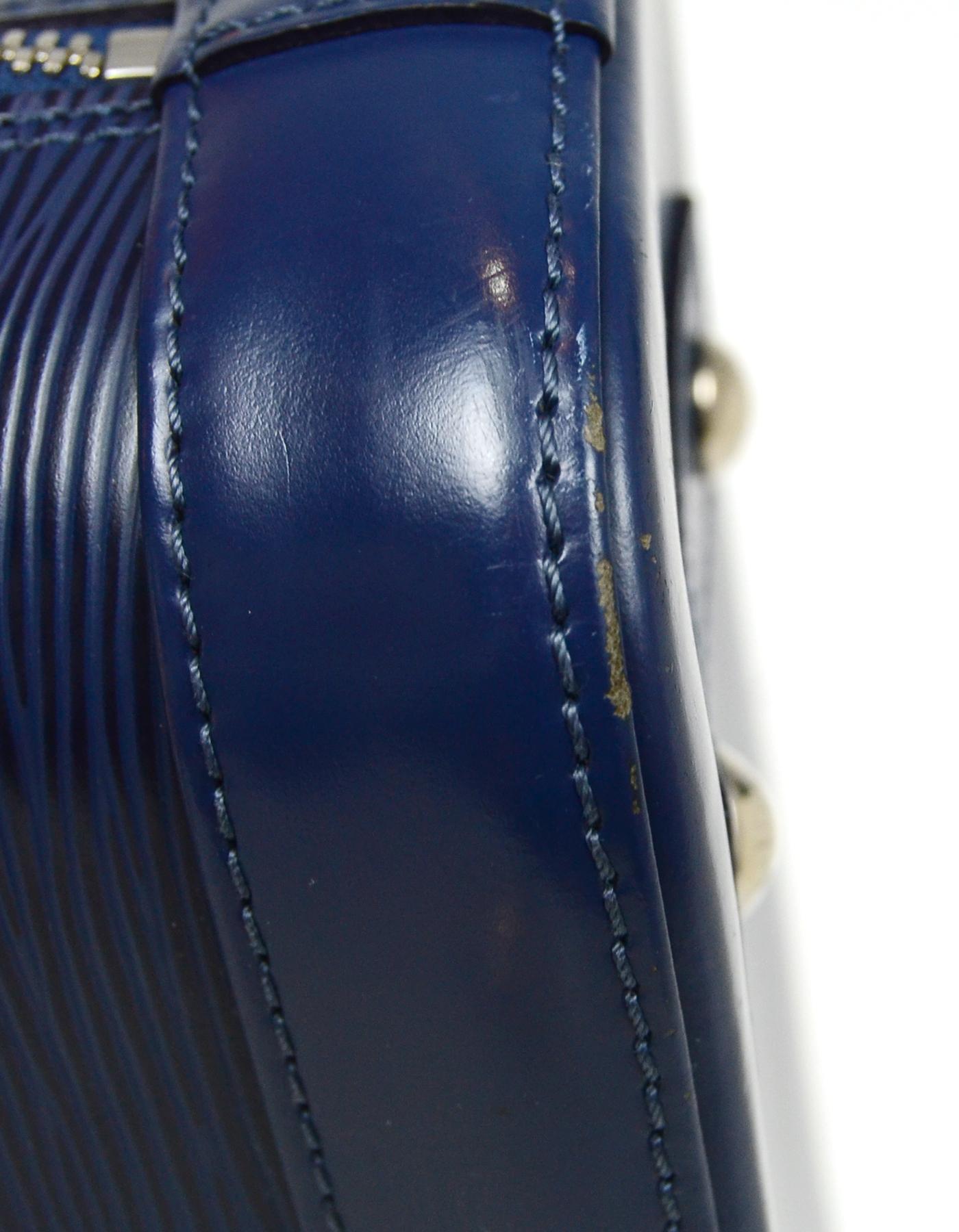 Louis Vuitton Blue Epi Leather Alma BB Crossbody Bag 5