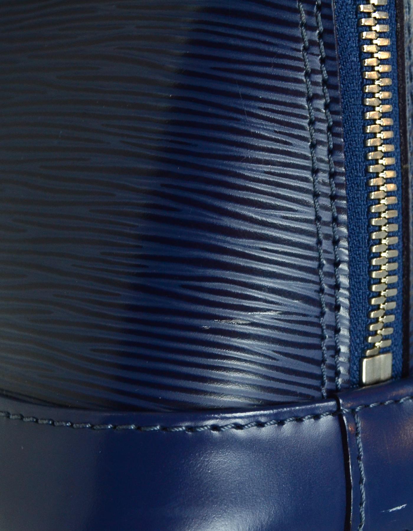 Louis Vuitton Blue Epi Leather Alma BB Crossbody Bag 7
