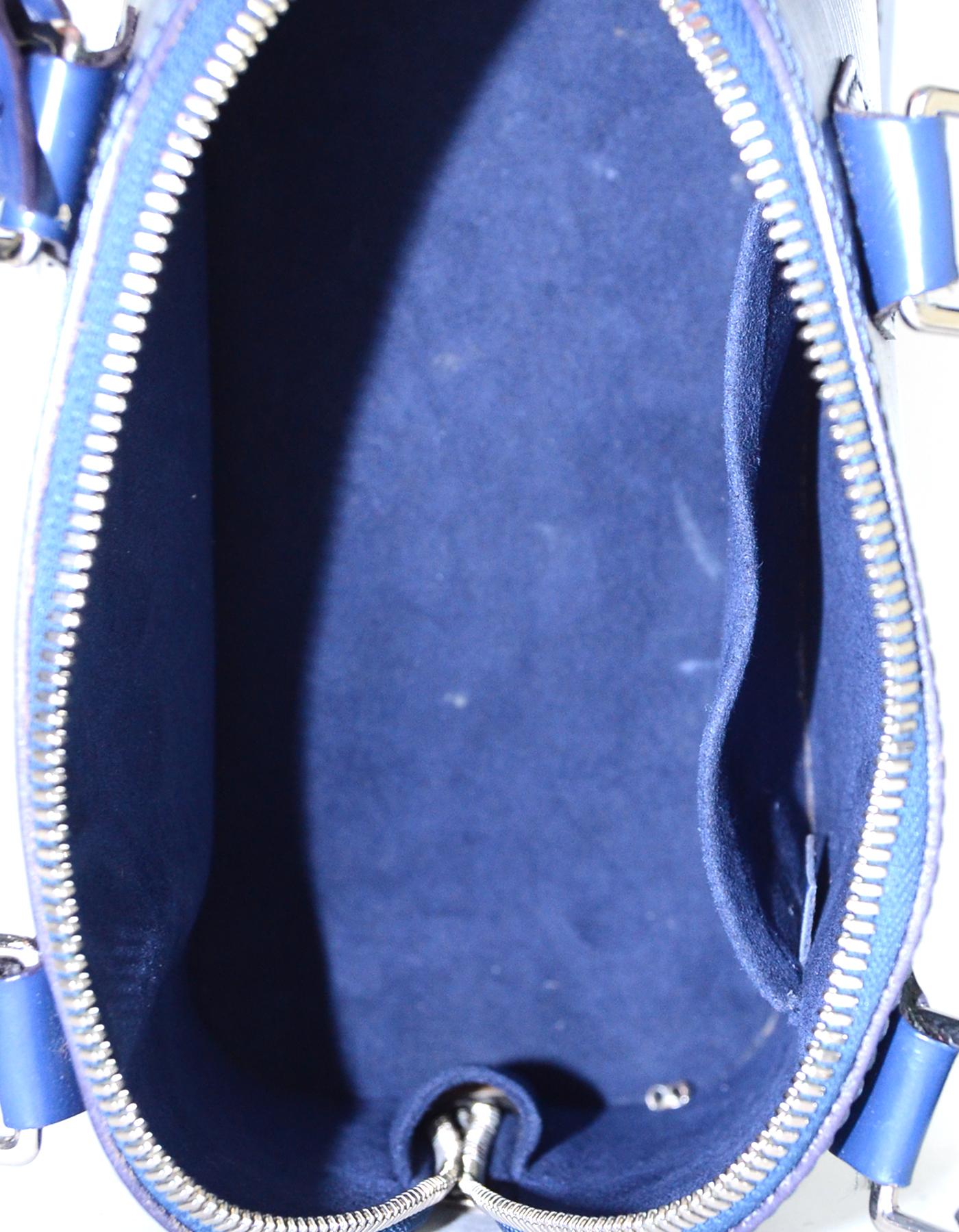 Louis Vuitton Blue Epi Leather Alma BB Crossbody Bag 10