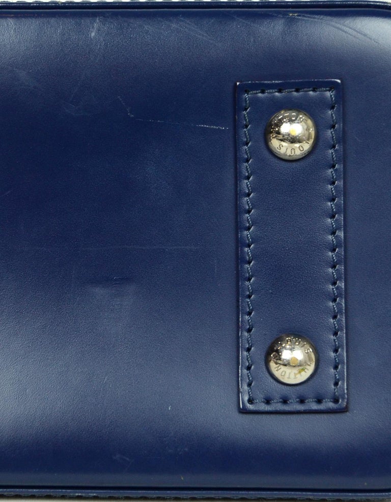 Louis Vuitton Blue Epi Leather Alma BB Crossbody Bag at 1stDibs
