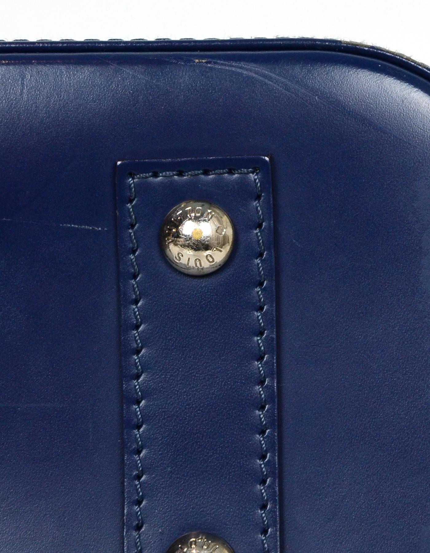 Louis Vuitton Blue Epi Leather Alma BB Crossbody Bag 3
