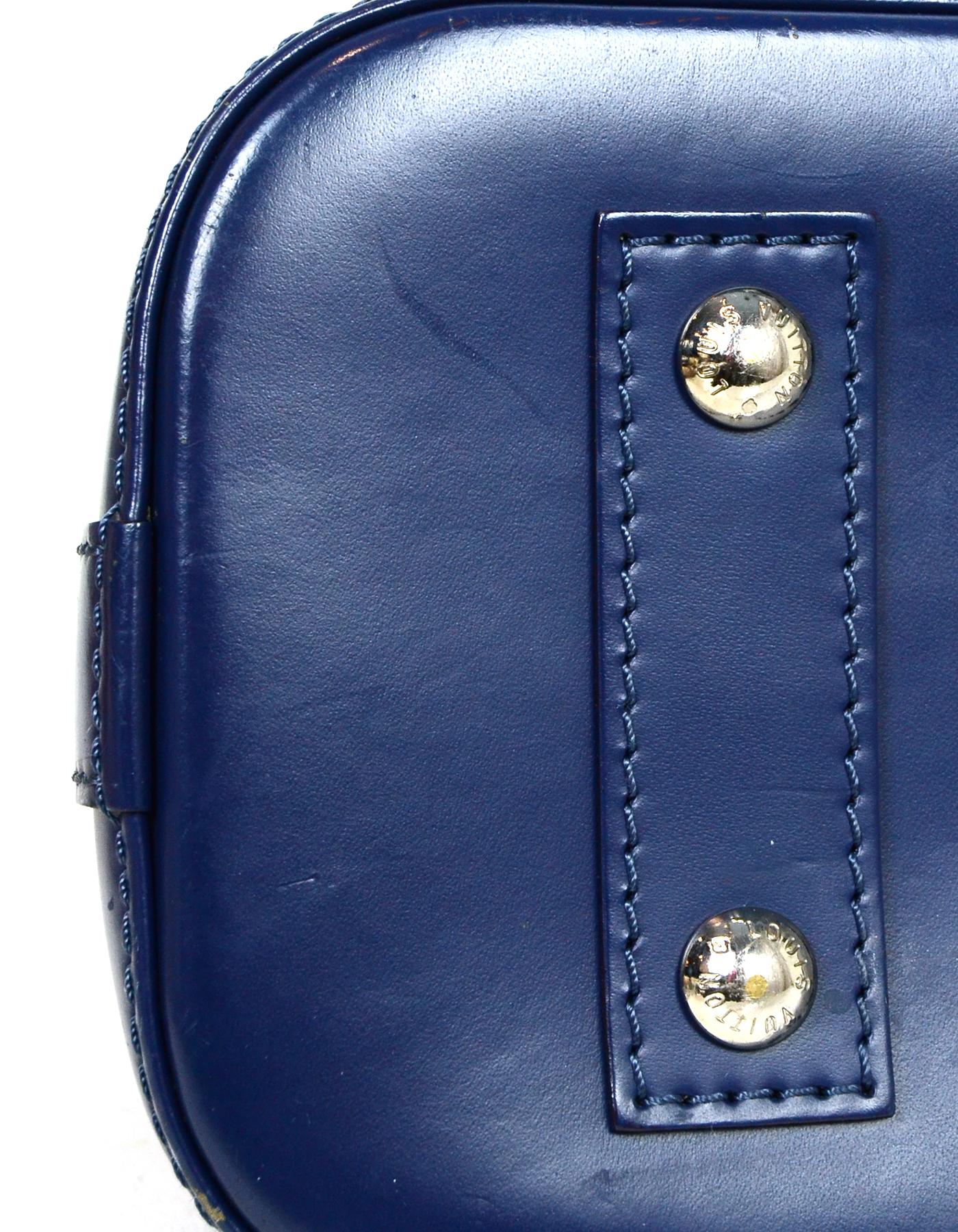 Louis Vuitton Blue Epi Leather Alma BB Crossbody Bag 4