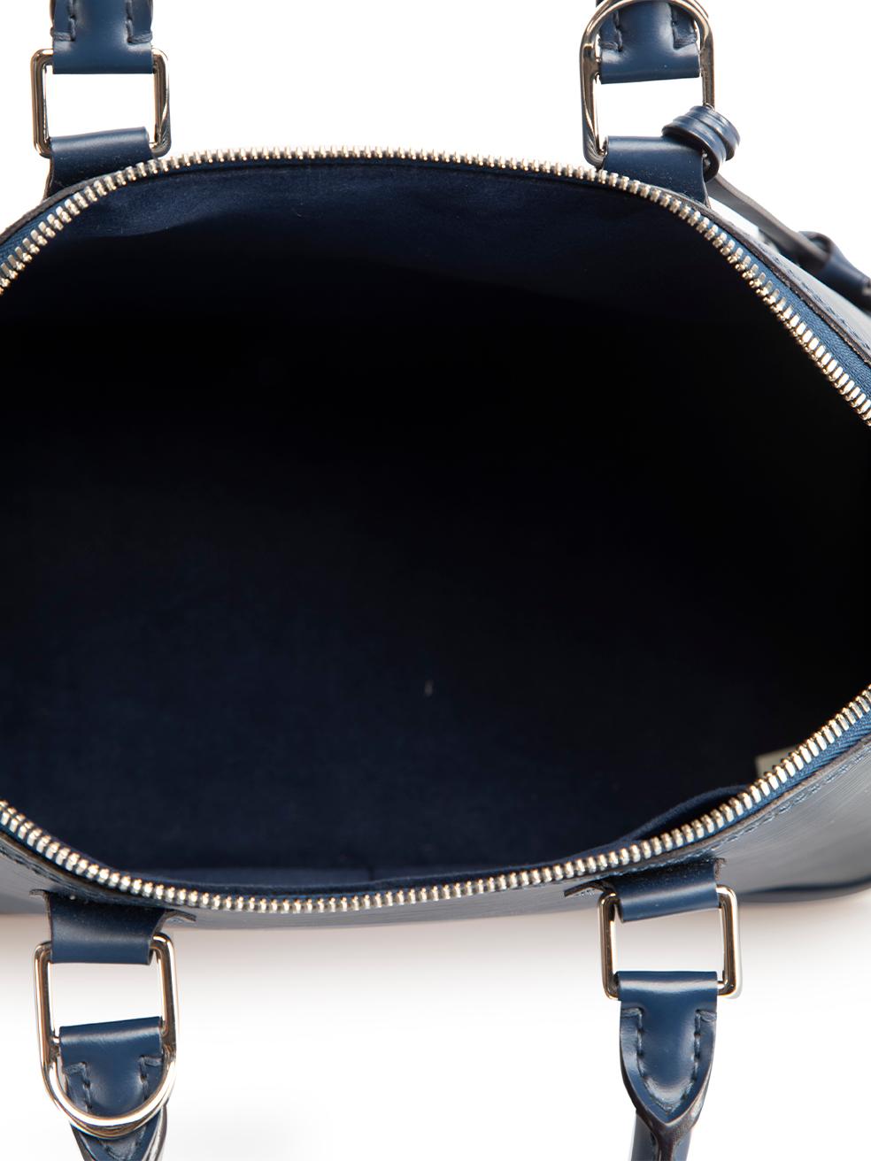 Louis Vuitton Blue Epi Leather Alma PM Handbag In Good Condition In London, GB