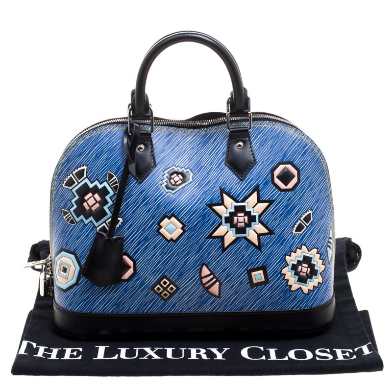 Louis Vuitton Blue Epi Leather Azteque Alma PM Bag 7