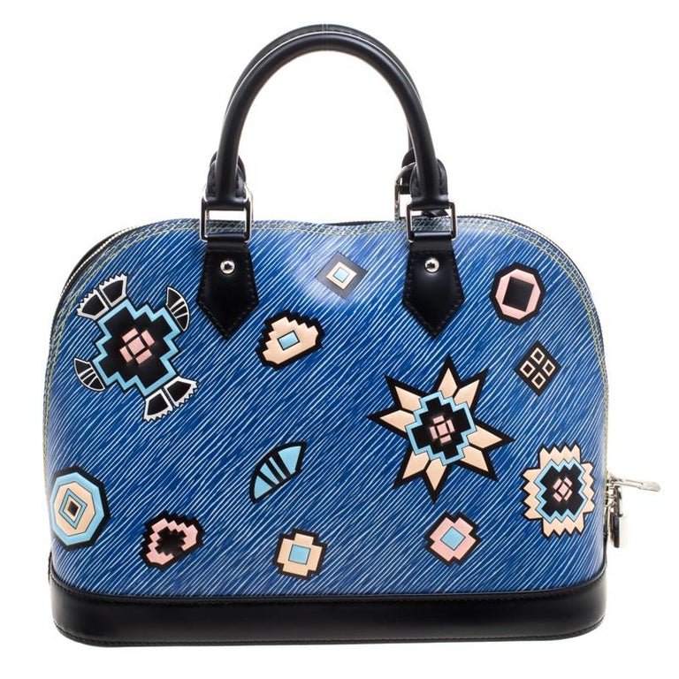 Louis Vuitton Blue Epi Leather Azteque Alma PM Bag For Sale at 1stDibs