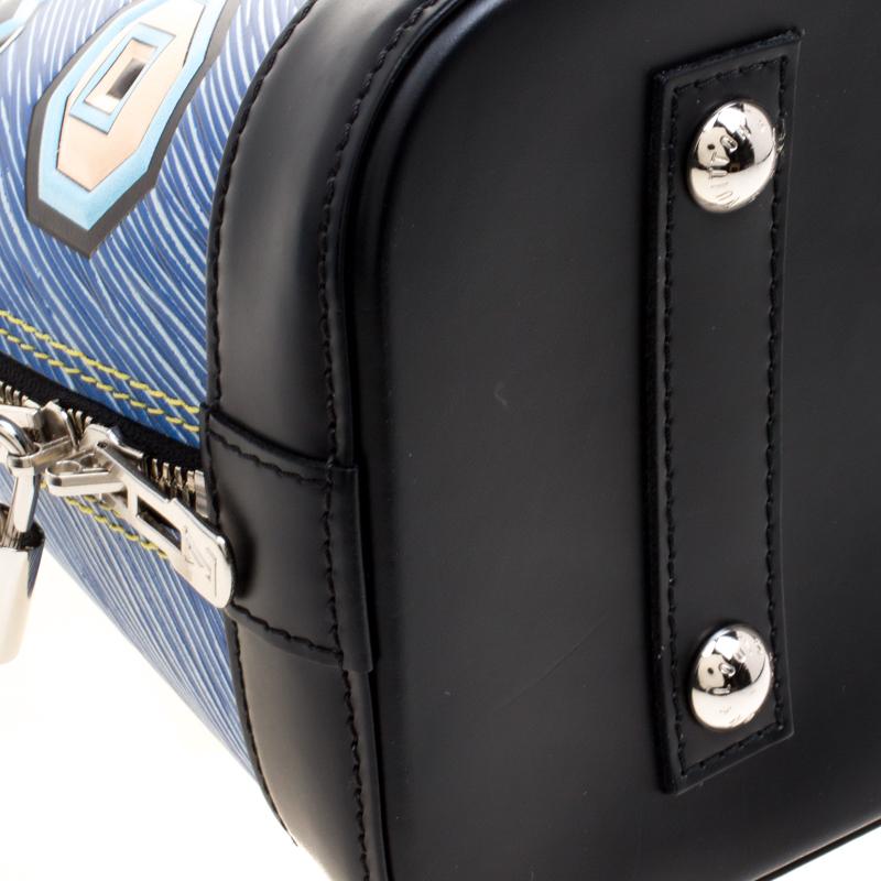Louis Vuitton Blue Epi Leather Azteque Alma PM Bag 5