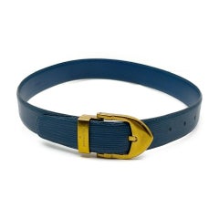 Louis Vuitton Blue Epi Leather Ceinture Belt 863432