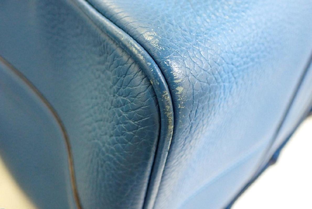 Louis Vuitton Blue Epi Leather Keepall 45cm Bandouliere Duffle Bag For Sale 2