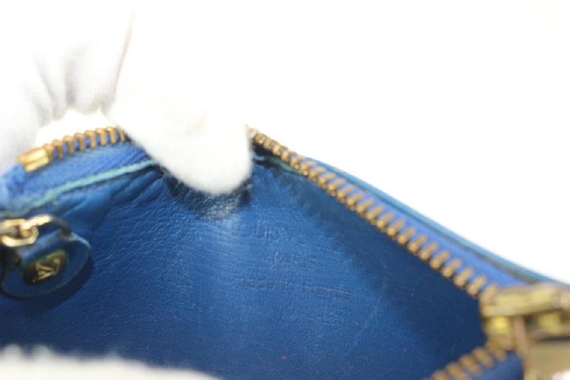 Louis Vuitton Blue Epi Leather Key Pouch Pochette Cles Keychain 130lv729 5