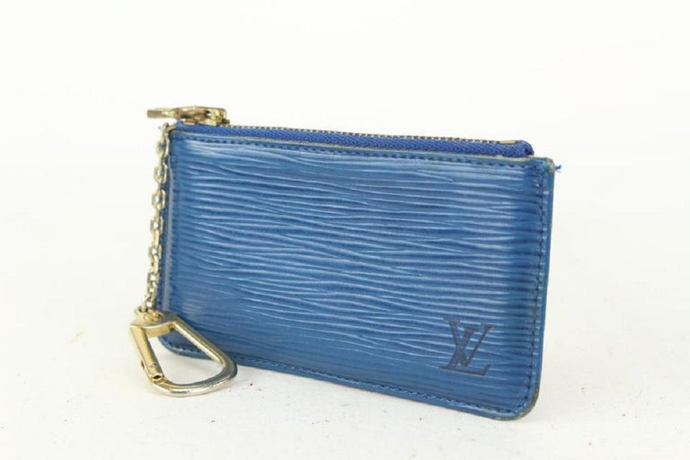 Louis Vuitton Blue Epi Leather Key Pouch Pochette Cles Keychain 130lv729 at  1stDibs
