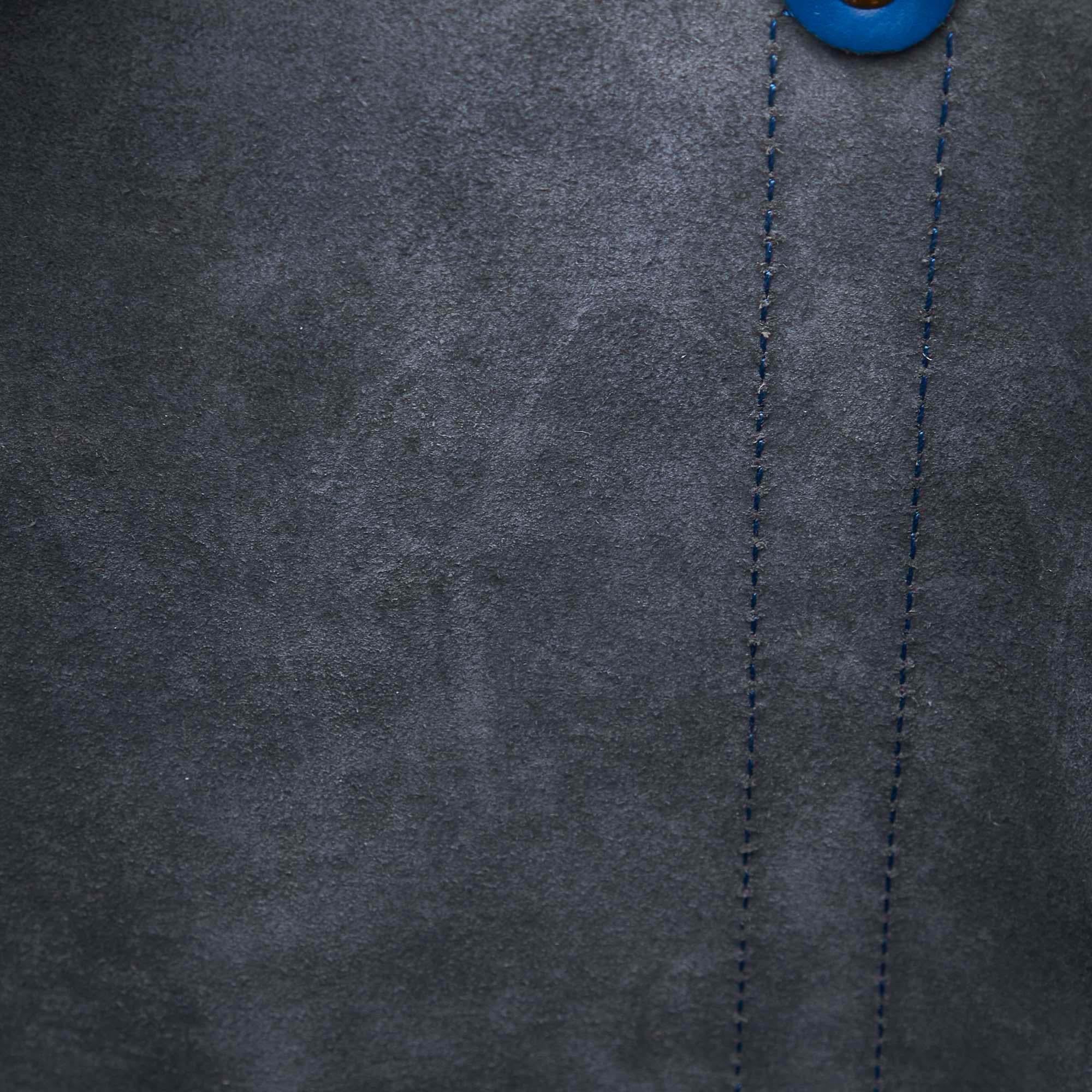 Louis Vuitton Blue Epi Leather Leather Epi Keepall 55 France w/ Dust Bag For Sale 3