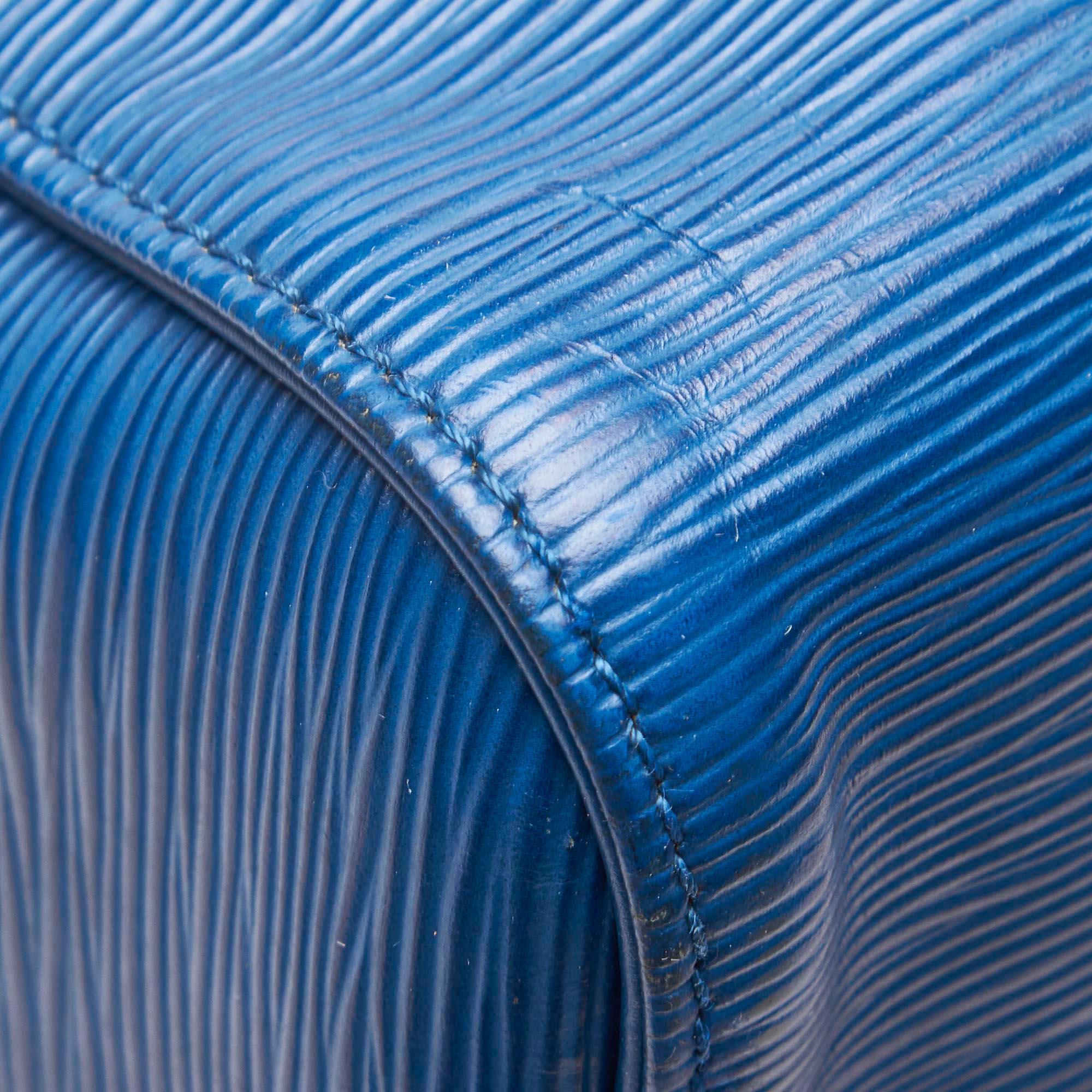 Louis Vuitton Blue Epi Leather Leather Epi Speedy 25 France For Sale 7