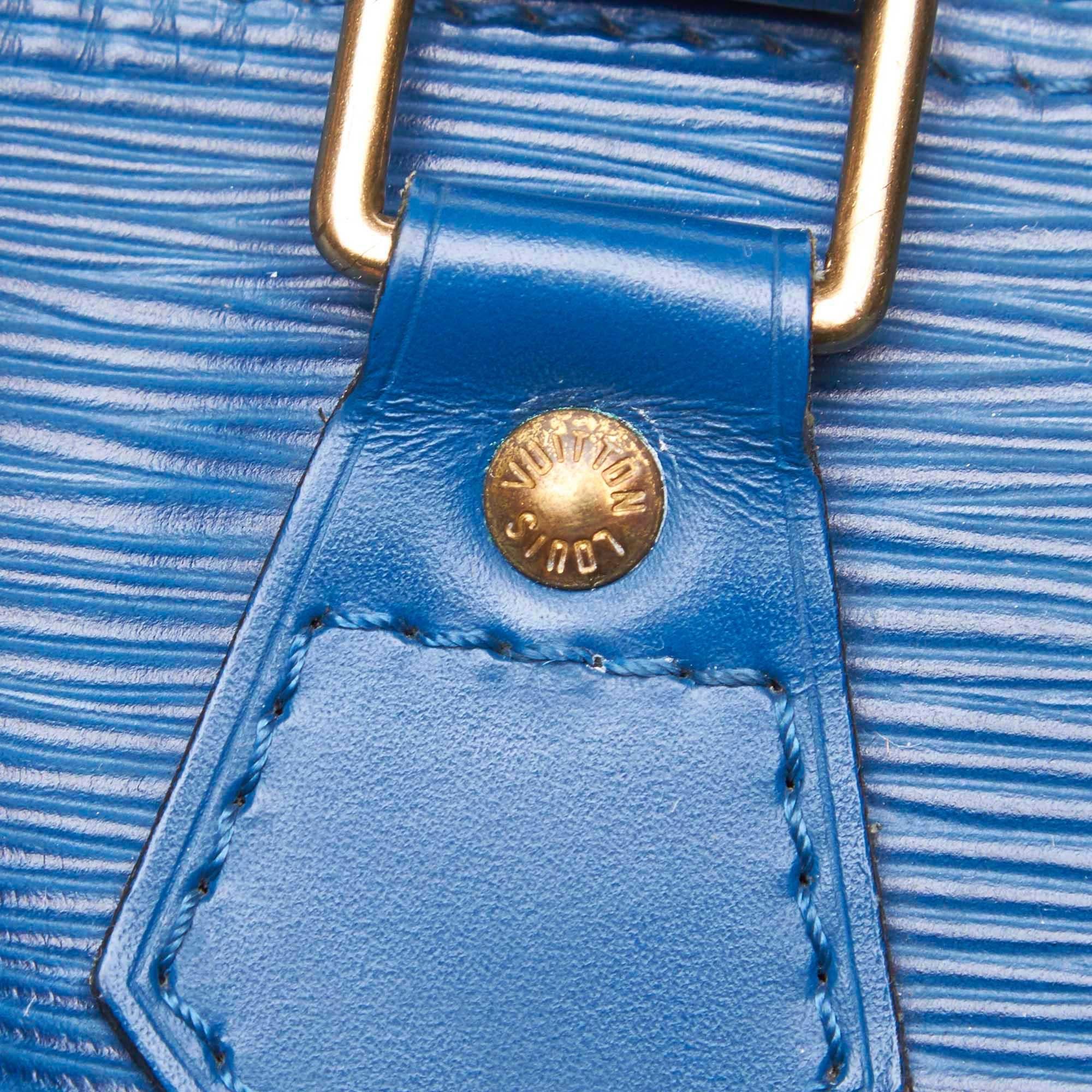 Louis Vuitton Blue Epi Leather Leather Epi Speedy 25 France For Sale 9