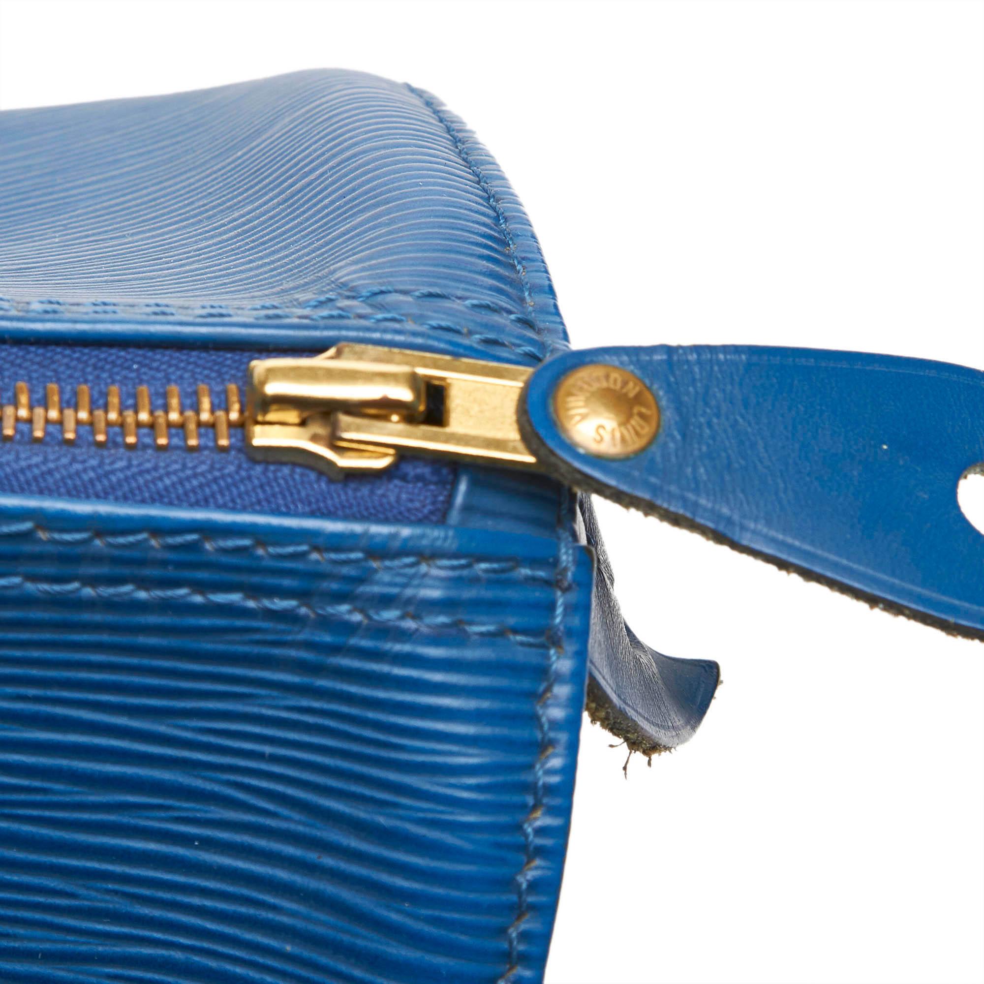 Louis Vuitton Blue Epi Leather Leather Epi Speedy 25 France For Sale 11