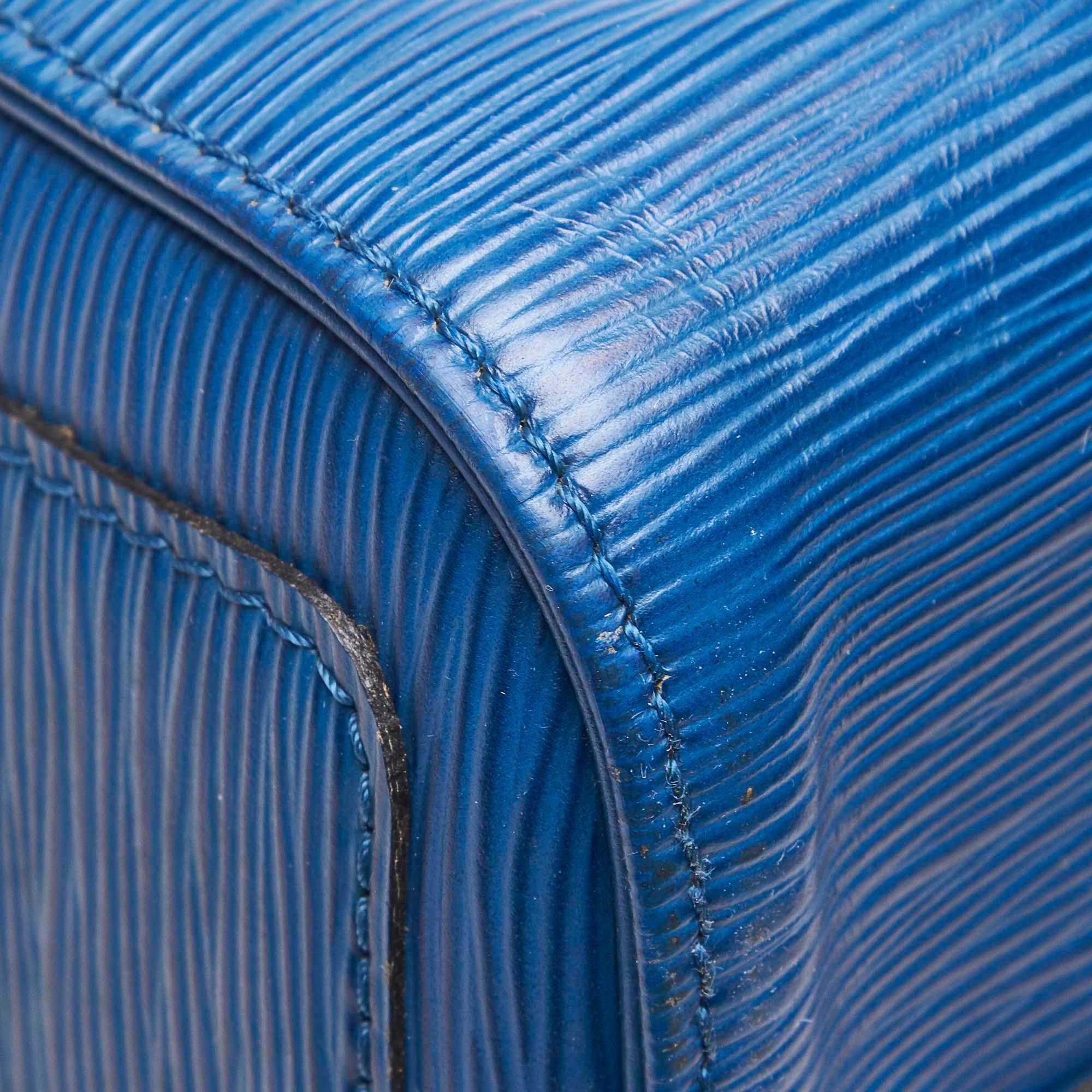 Louis Vuitton Blue Epi Leather Leather Epi Speedy 25 France For Sale 5