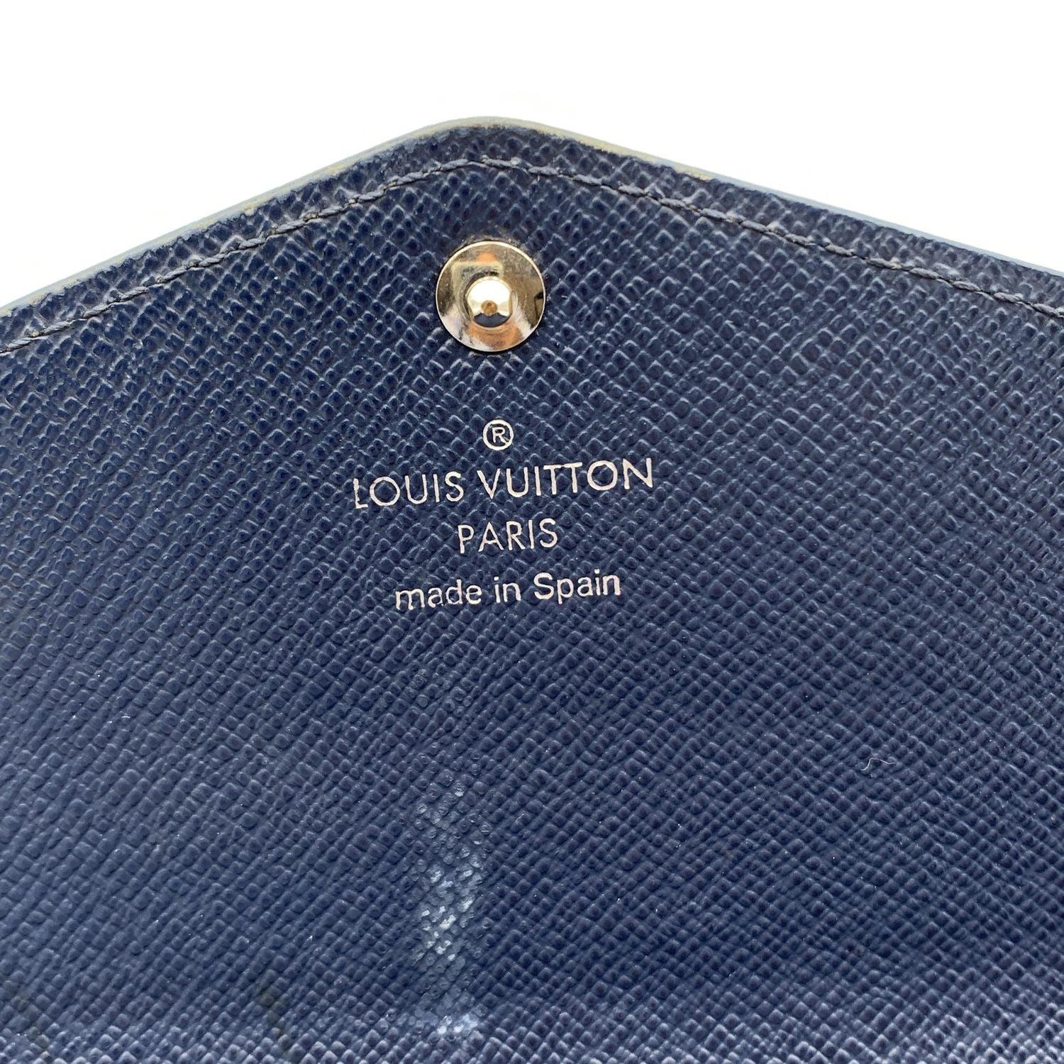 Louis Vuitton Blue Epi Leather Long Continental Sarah Wallet For Sale 2