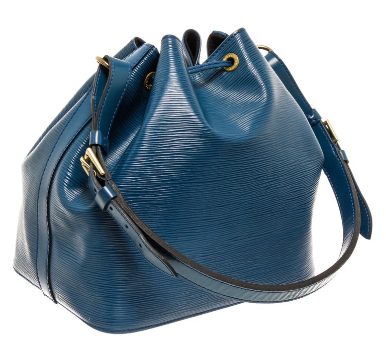 Louis Vuitton Blue Epi Leather Noe PM In Good Condition In Irvine, CA