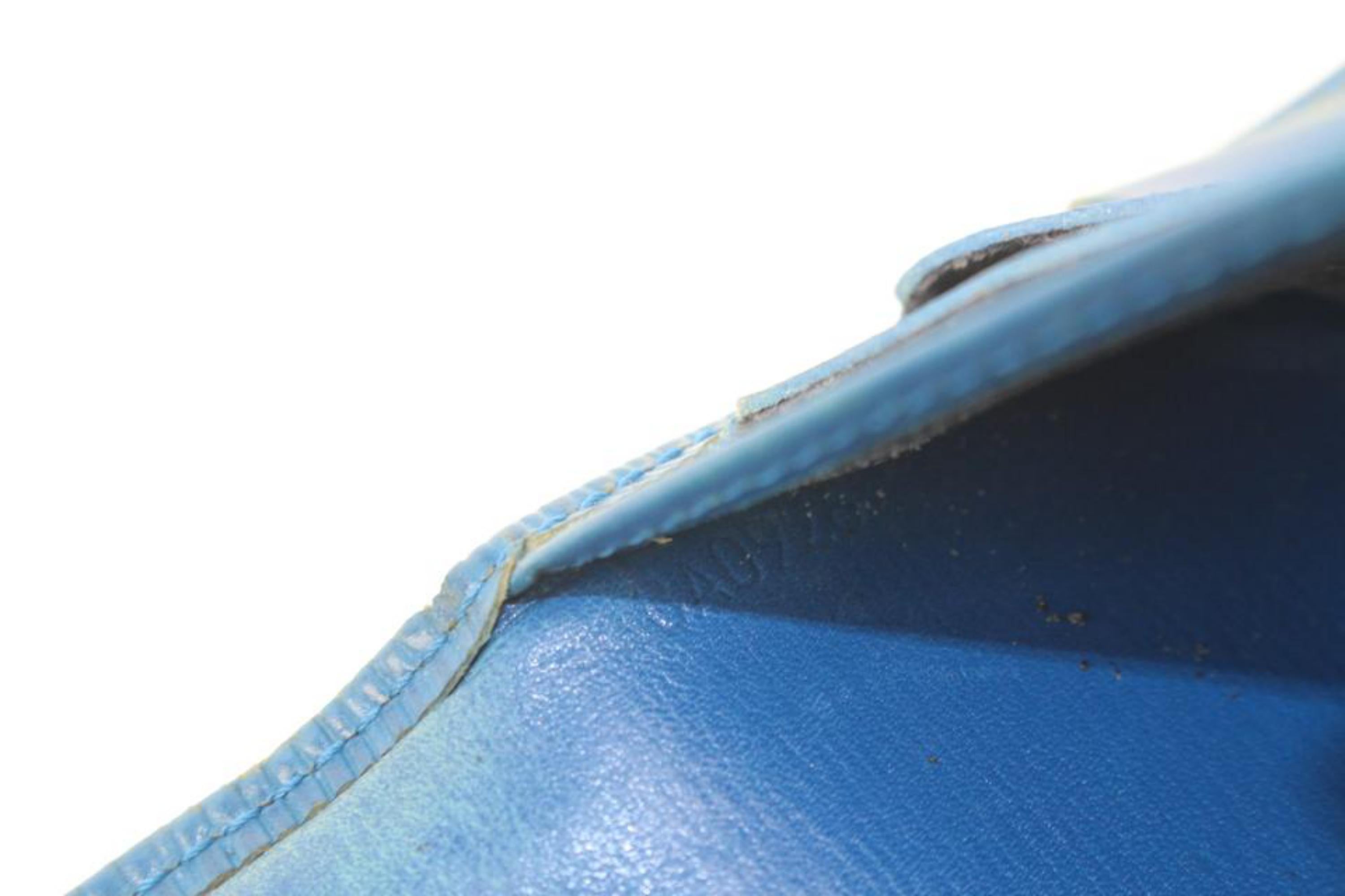 Louis Vuitton Blue Epi Leather Porte Tresor Sarah Wallet 2lv1029 For Sale 4