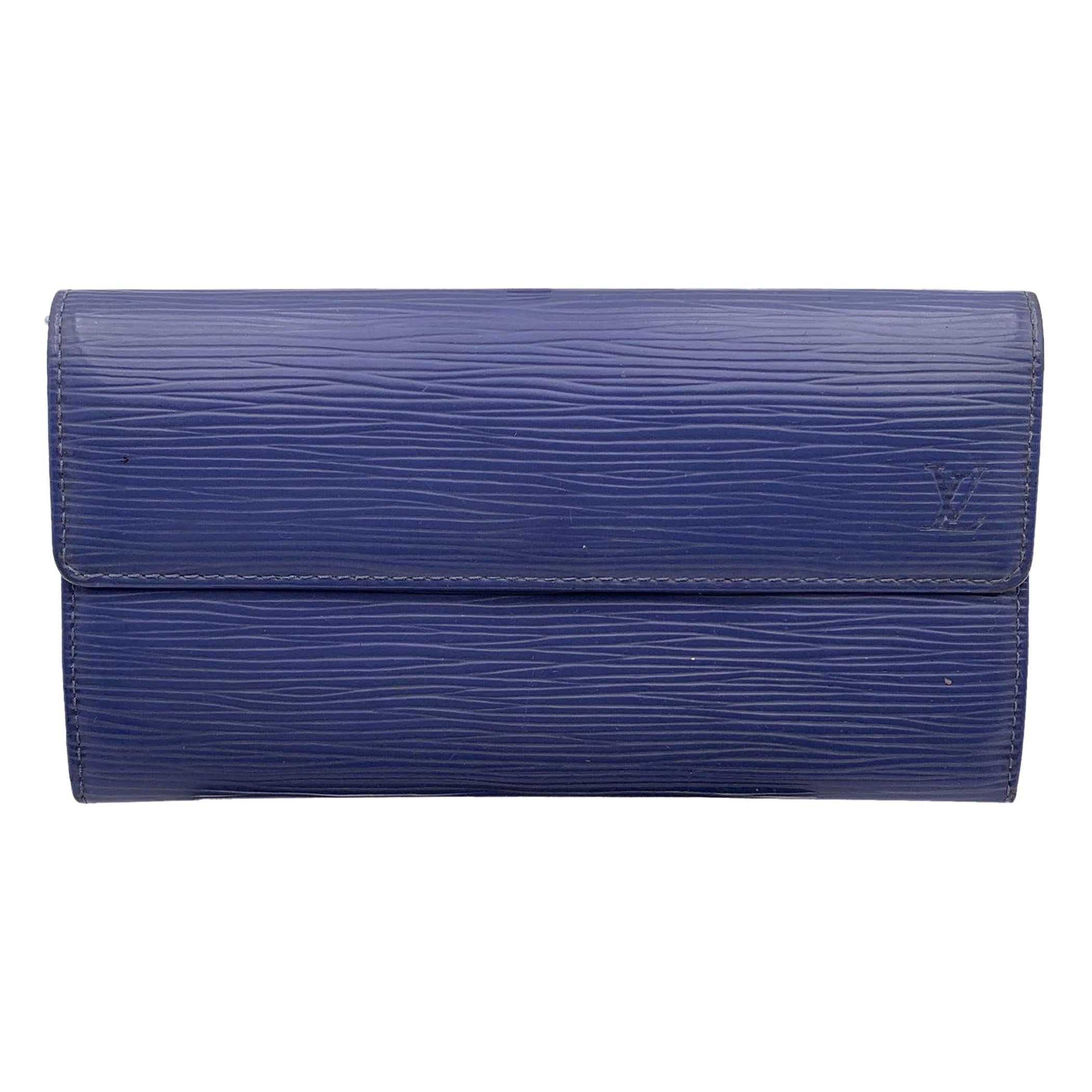 Louis Vuitton Blue Epi Leather Sarah Continental Long Wallet