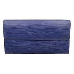 Louis Vuitton Blue Epi Leather Sarah Continental Long Wallet