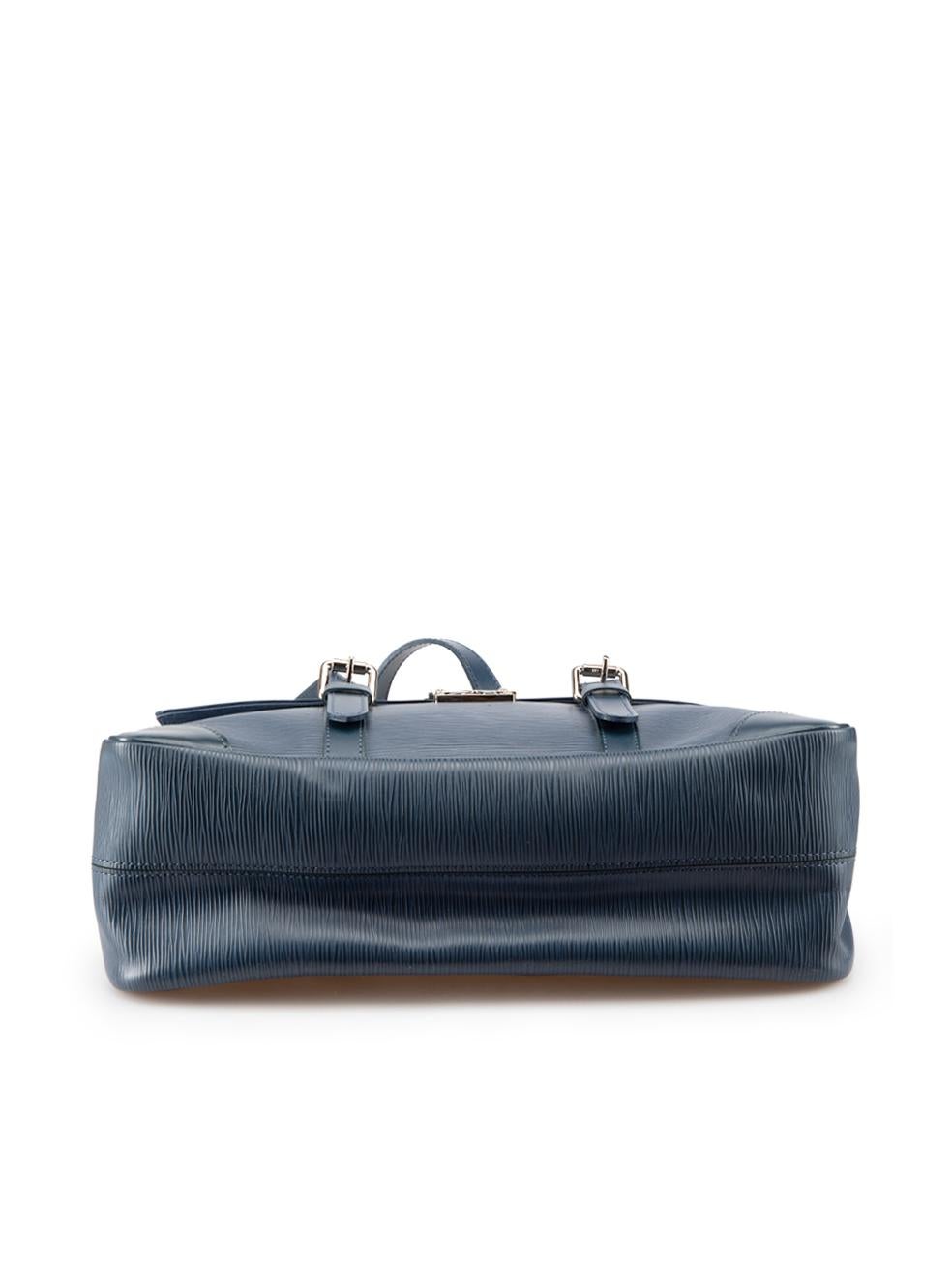 Louis Vuitton Blue Epi Leather Segur MM Bag In Excellent Condition In London, GB