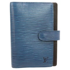 Louis Vuitton Blue Epi Leather Small Ring Agenda PM Diary Cover 863306