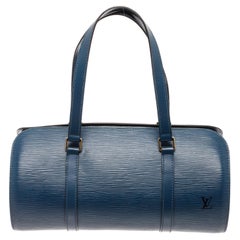 Louis Vuitton Blue Epi Leather Soufflot Shoulder Bag