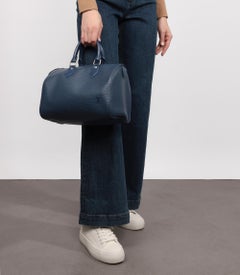 Louis Vuitton Blue Epi Leather Speedy 25