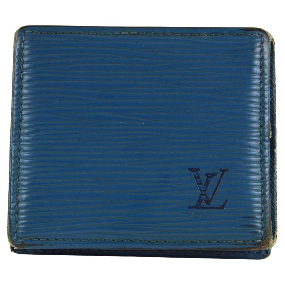 Louis Vuitton Blue Epi Leather Toledo Collapsible Mini Boite Case 23lvs1223