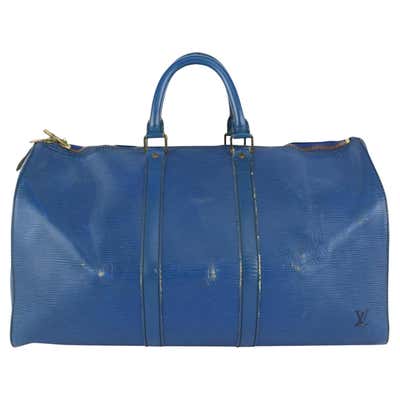 Louis Vuitton Keepall 45 Travel bag in blue épi leather For Sale at ...