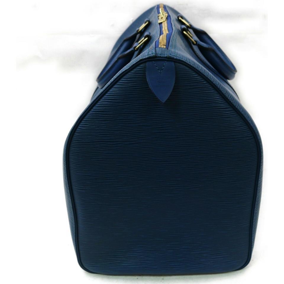 Louis Vuitton Blue Epi Leather Toledo Keepall 50 Boston Duffle Travel Bag 862983 3