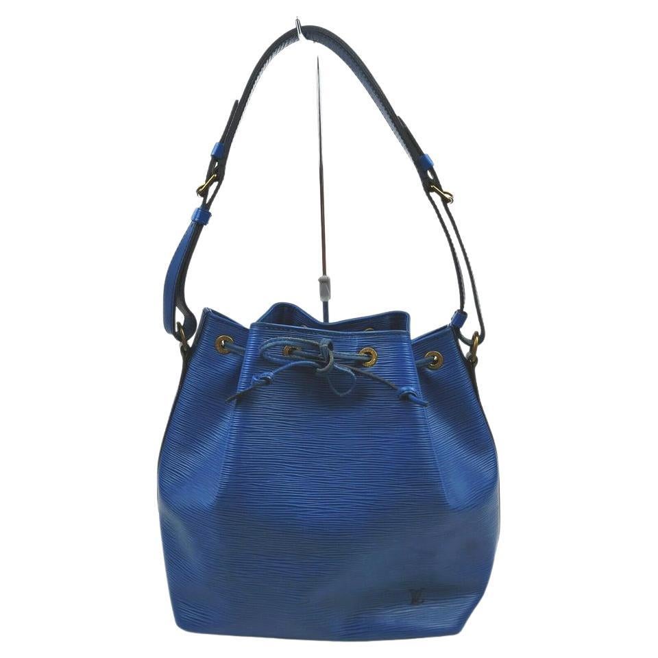 Louis Vuitton Blue Epi Leather Toledo Noe Petit Drawstring Bucket Hobo Bag