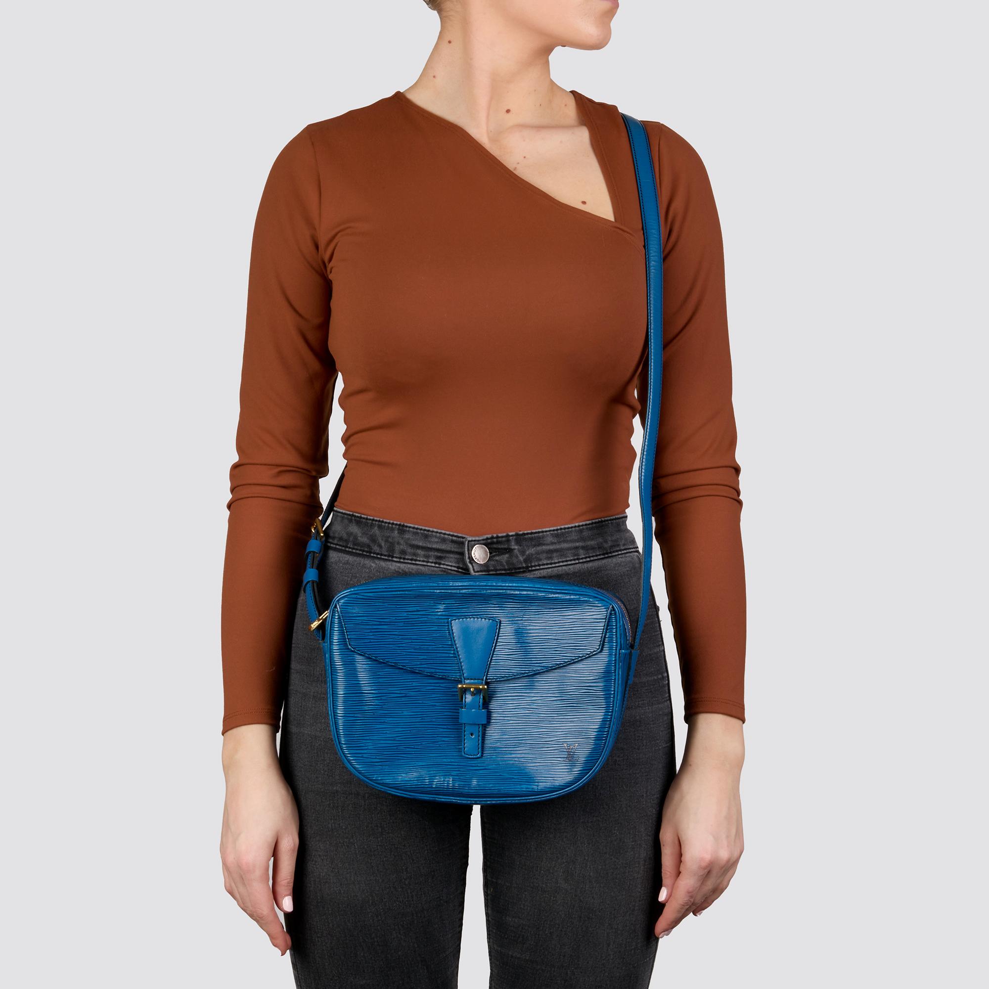 LOUIS VUITTON Blue Epi Leather Vintage Jeune Fille 5