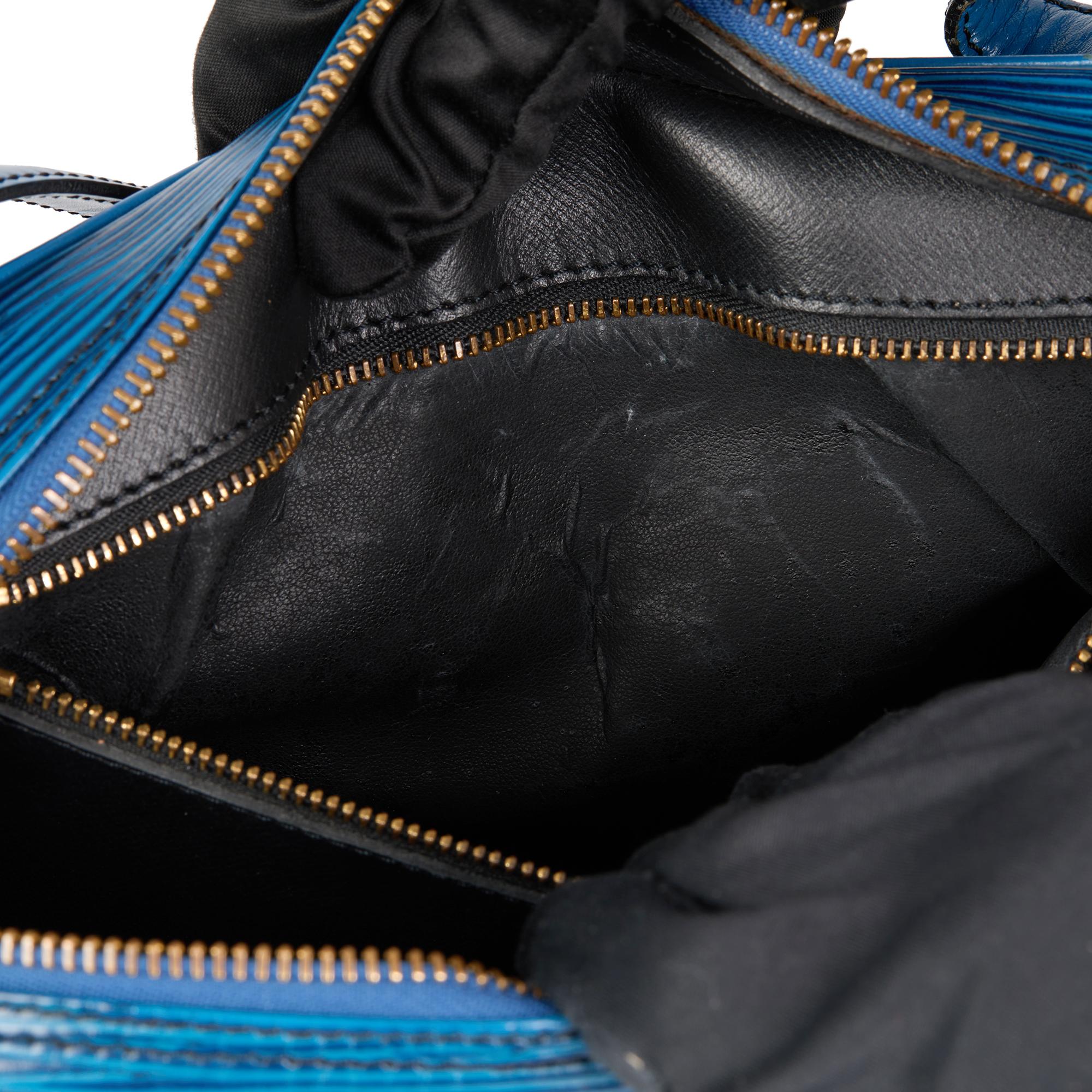 LOUIS VUITTON Blue Epi Leather Vintage Jeune Fille 1