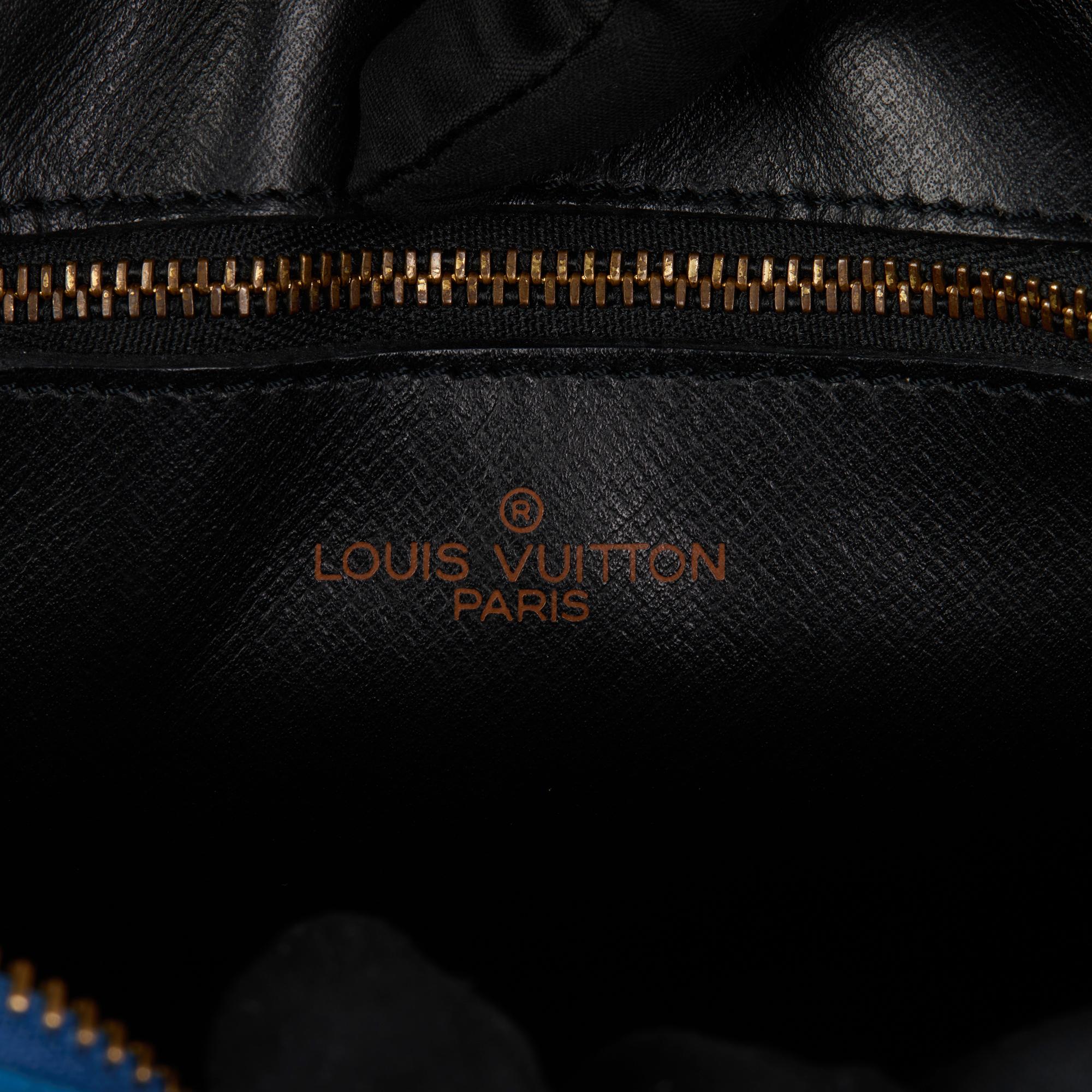 LOUIS VUITTON Blue Epi Leather Vintage Jeune Fille 2