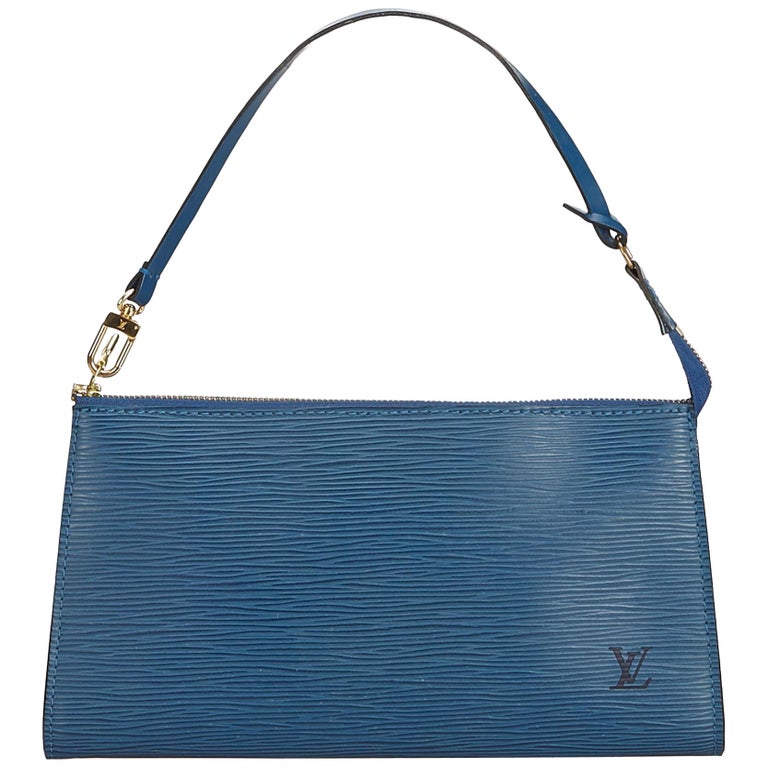 Louis Vuitton Blue Epi Pochette Accessoires 24 at 1stdibs