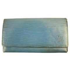 Vintage Louis Vuitton Blue Epi Sarah Elvlm31 Wallet
