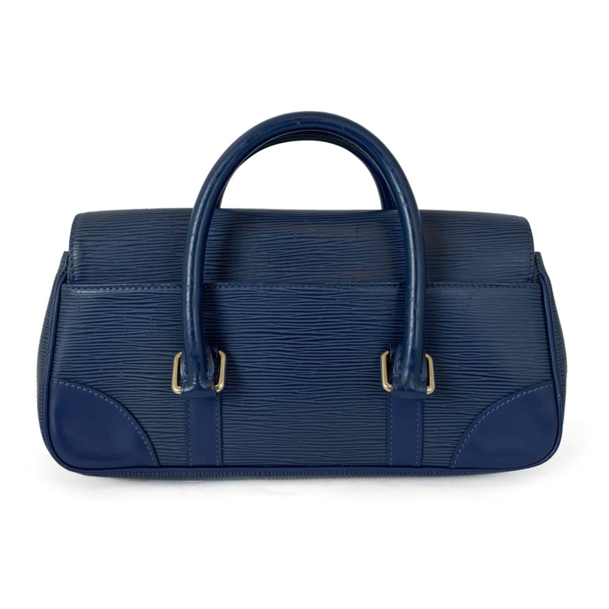 Louis Vuitton Blue Epi Segur PM Handle Bag In Fair Condition In Amman, JO