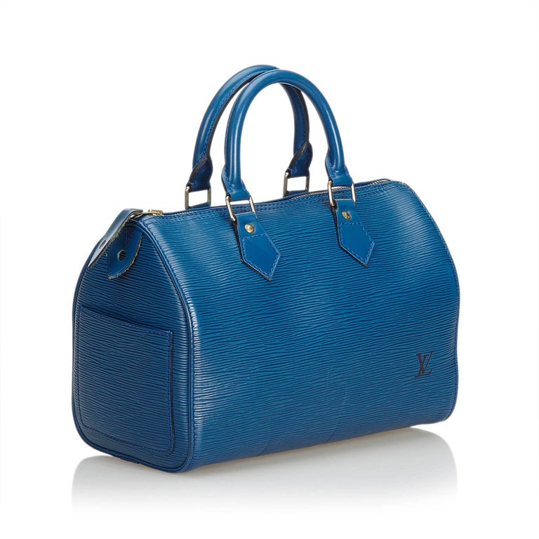 Louis Vuitton Blue Epi Speedy 25 For Sale at 1stDibs