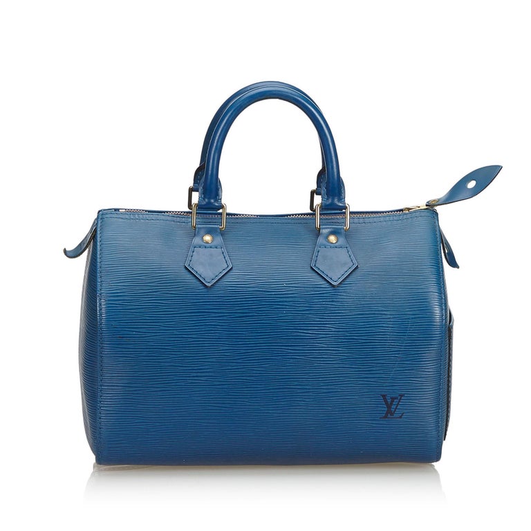 Louis Vuitton Blue Epi Speedy 25 For Sale at 1stdibs