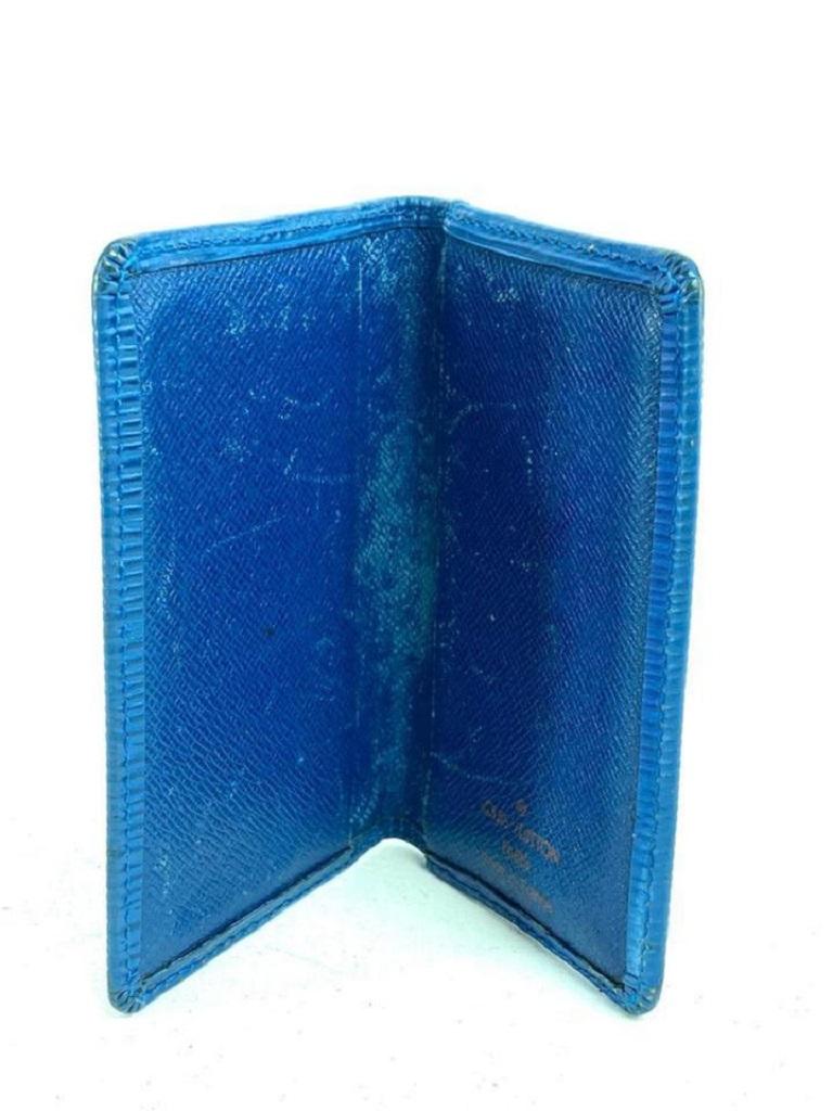 Louis Vuitton Blue Epi Toledo Card Case Holder 15lva615 Wallet For Sale 2