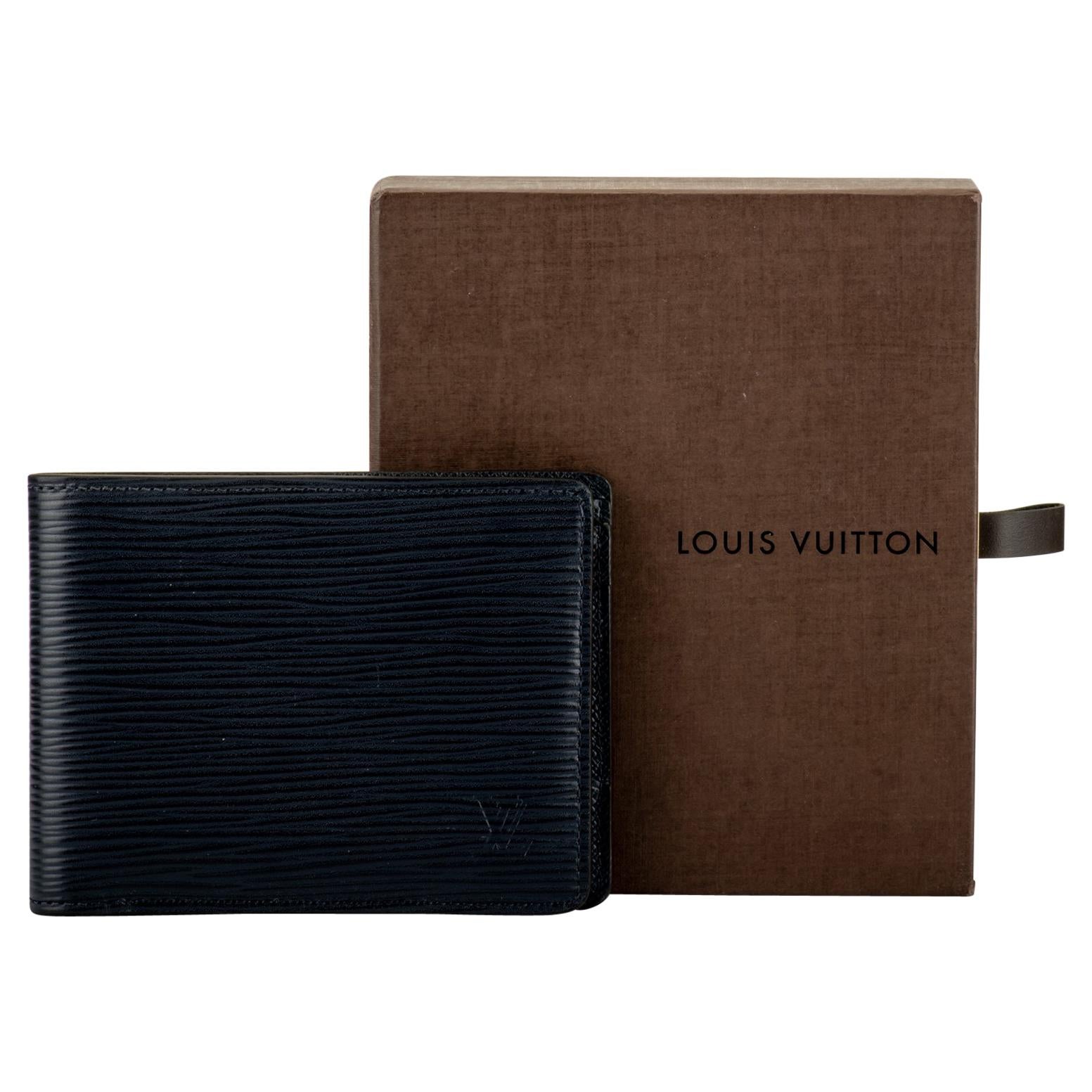 Louis Vuitton Blue Epi Wallet with Box
