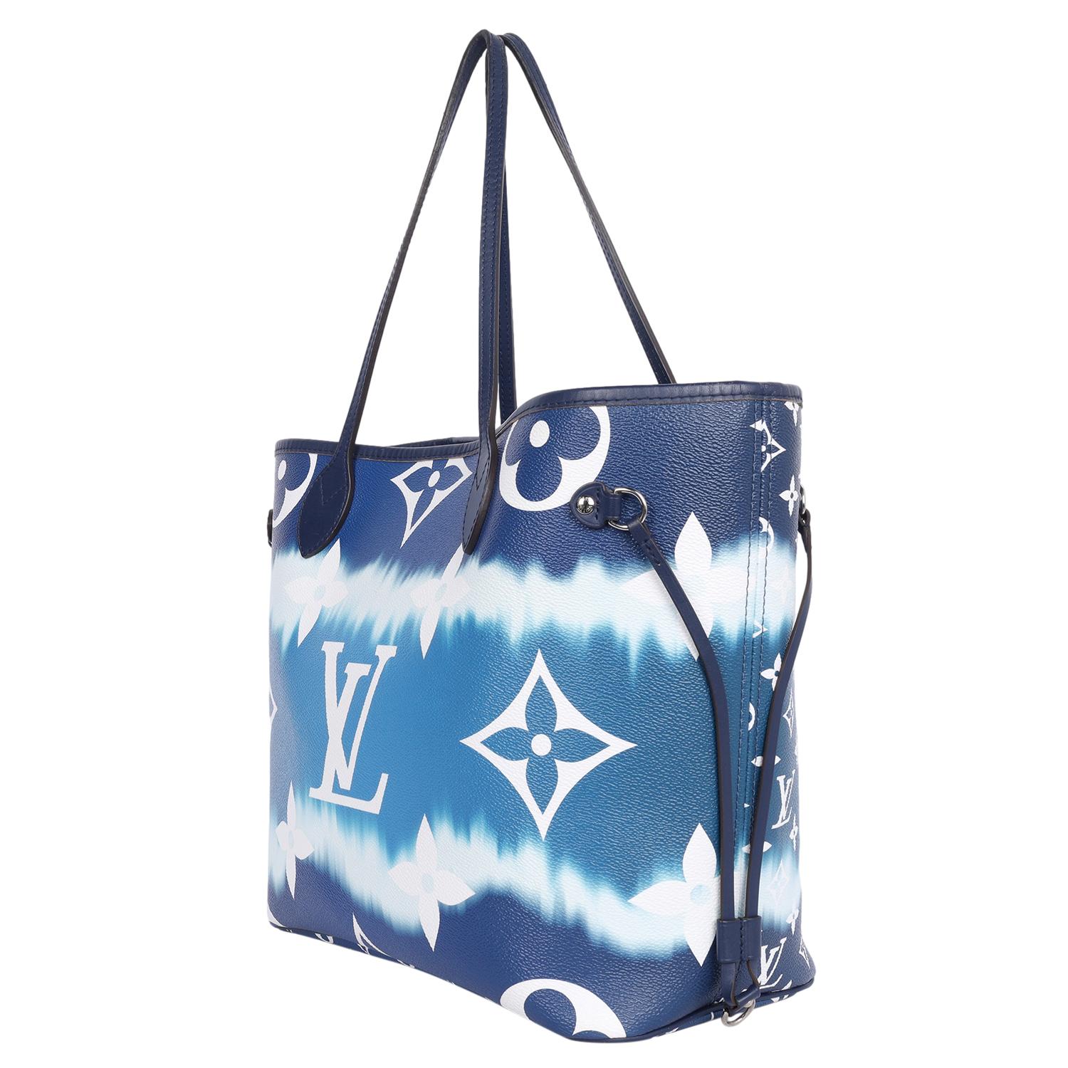 Louis Vuitton Blue Escale Giant Neverfull MM Tie Dye Tote Handle Shoulder Bag For Sale 4