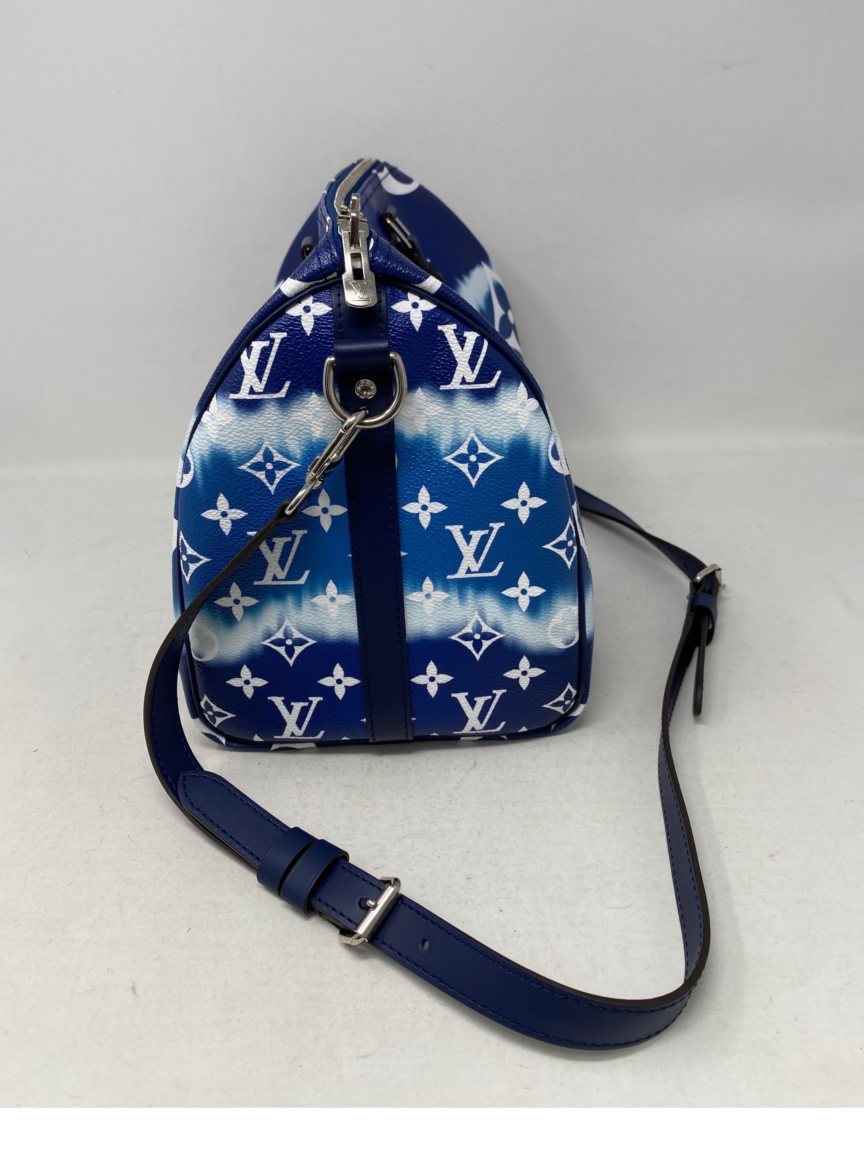 Louis Vuitton Blau Escale Speedy Bandouliere Tasche für Damen oder Herren