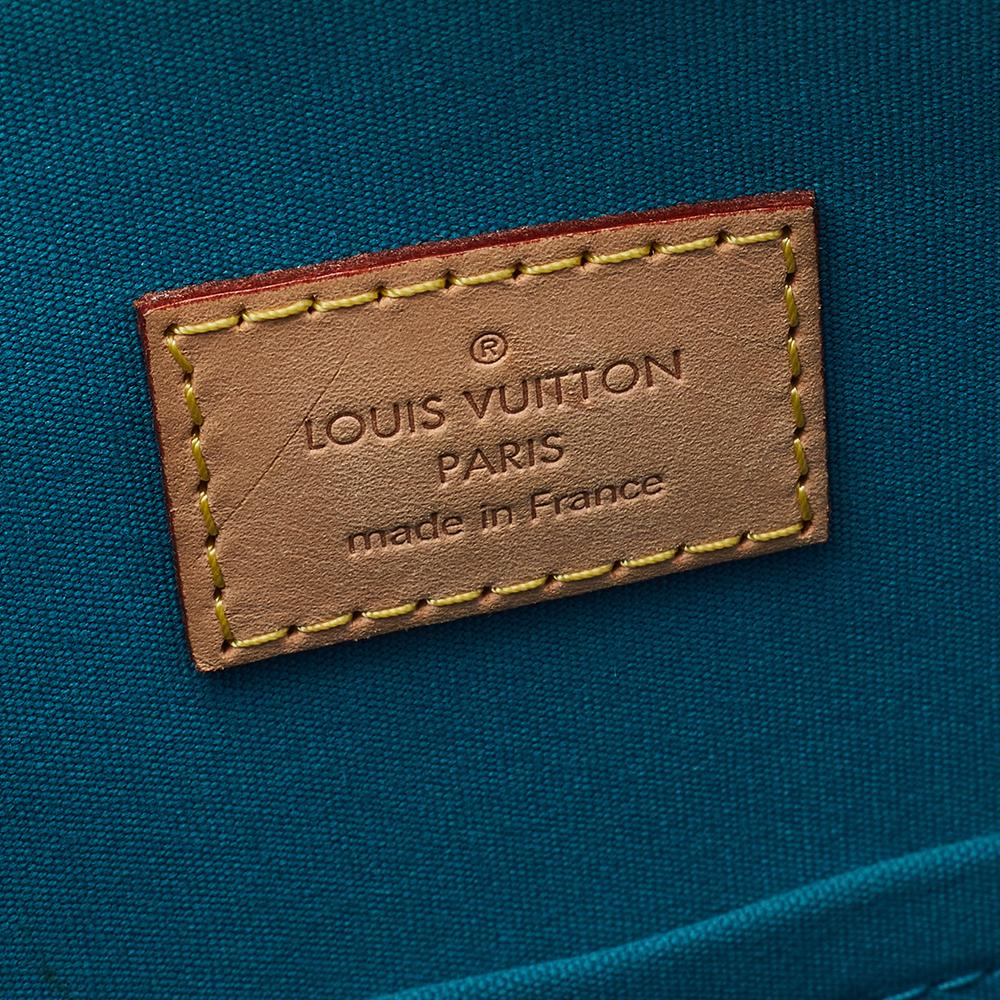 Louis Vuitton Blue Galactic Monogram Vernis Alma GM Bag 6