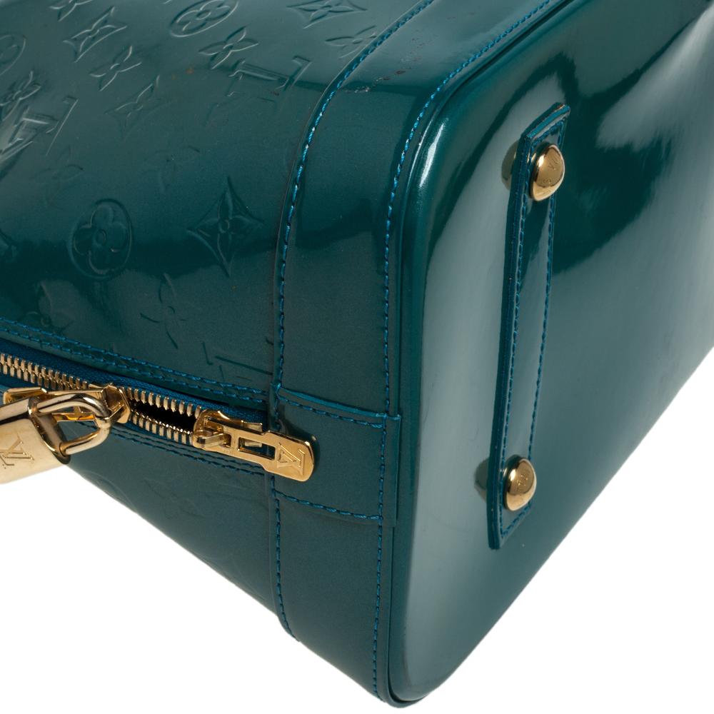 Louis Vuitton Blue Galactic Monogram Vernis Alma GM Bag 3