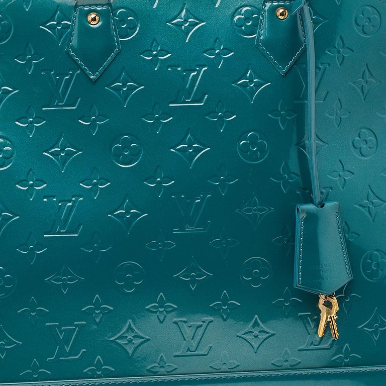 Louis Vuitton Blue Galactic Monogram Vernis Alma MM Satchel Handbag, Louis  Vuitton Handbags