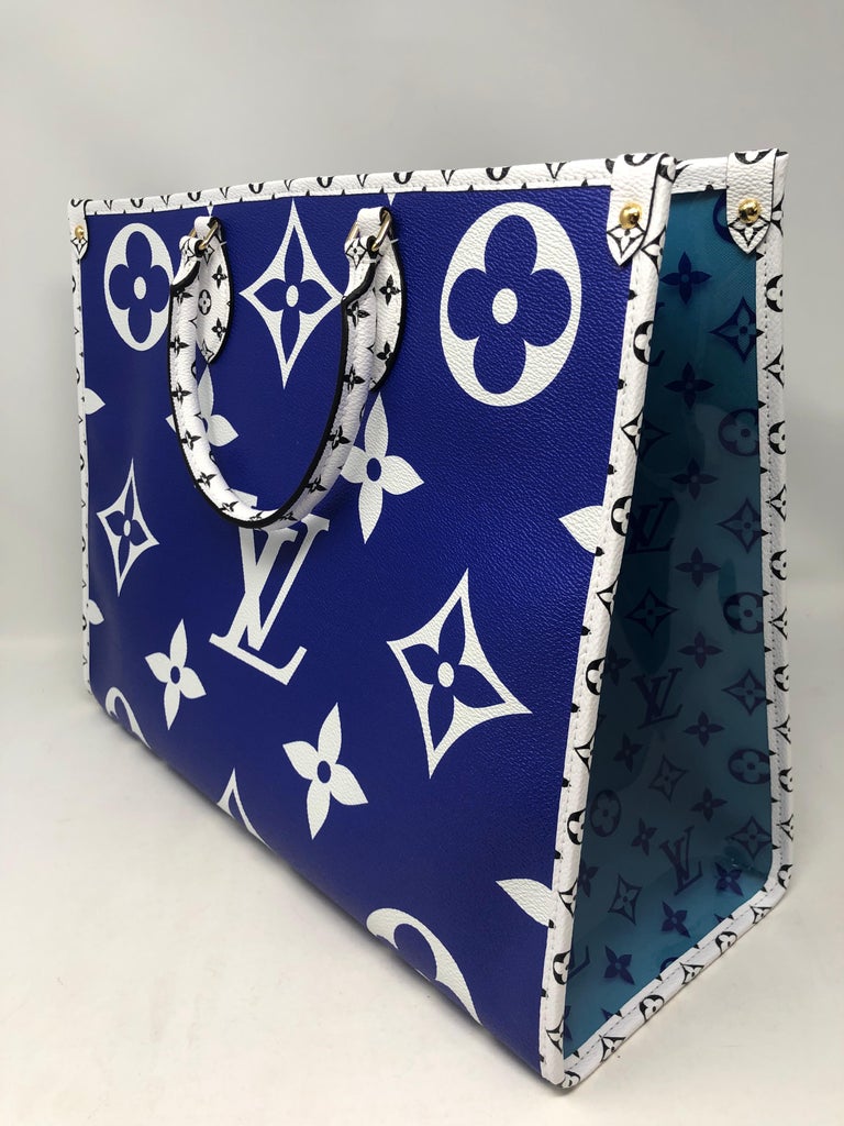 Louis Vuitton Blue Giant Monogram On The Go Santa Monica at 1stDibs