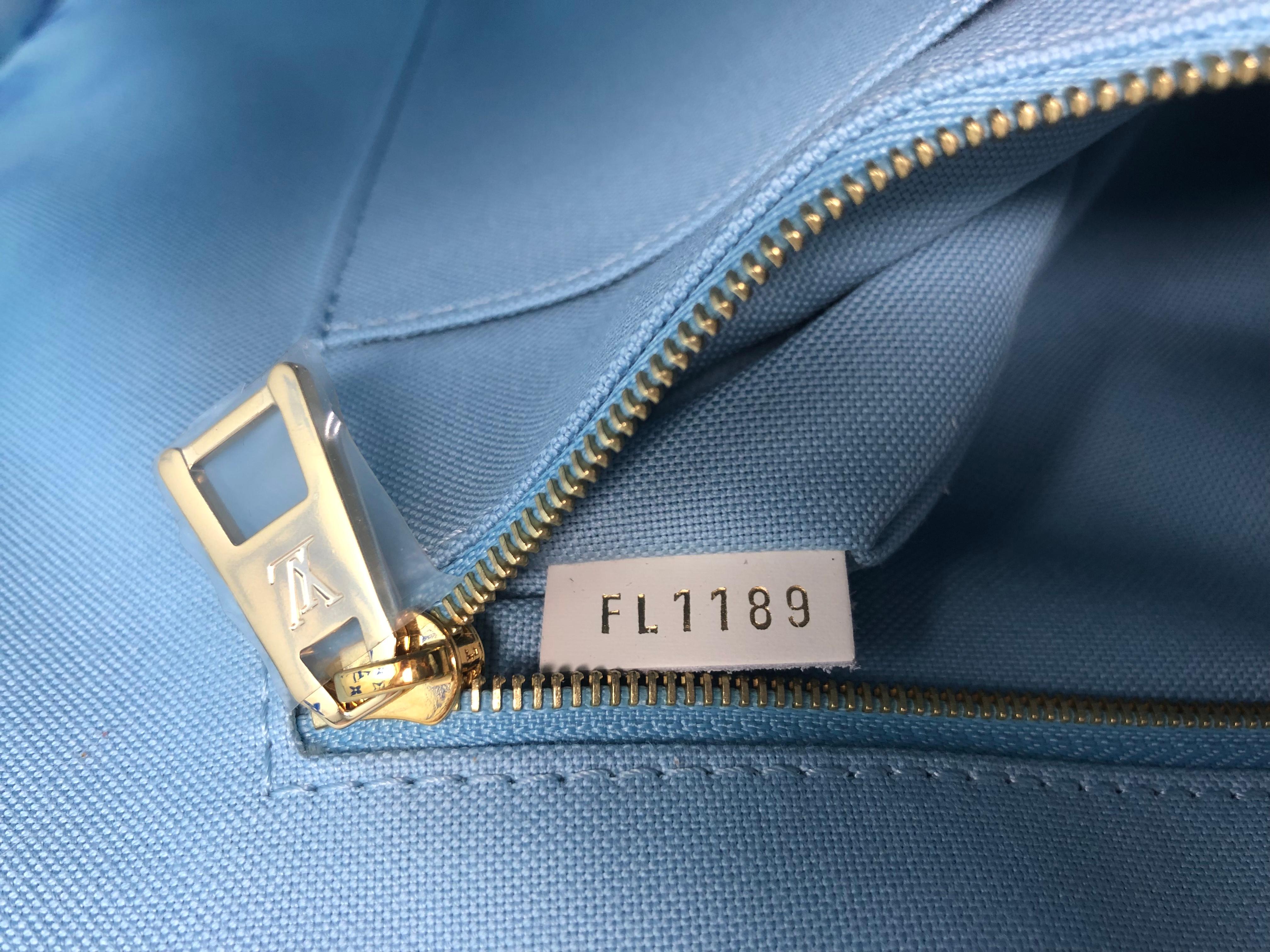 Louis Vuitton Blue Giant Monogram On The Go Santa Monica 9