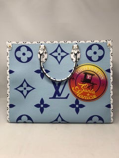 Louis Vuitton Blue Giant Monogram On The Go Santa Monica
